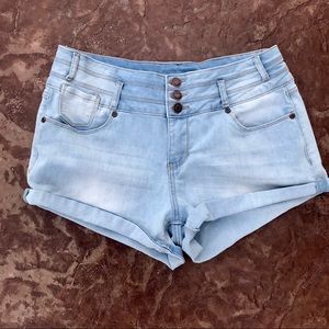 Revolt denim shorts
